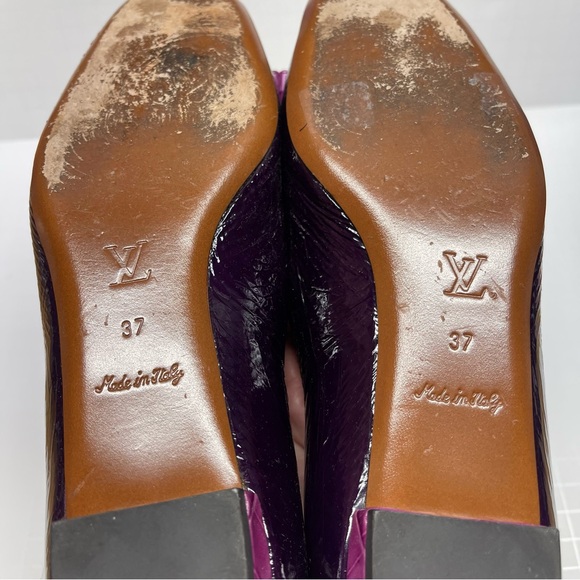 Louis Vuitton Patent Leather Flower Flats Size 37 - Picture 9 of 11